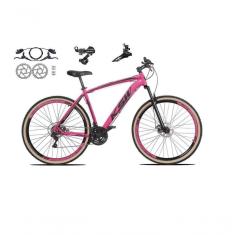 Imagem de Bicicleta Aro 29 Ksw Xlt 24v K7 Câmbios Shimano Freio Hidráulico Garfo Trava Pneu Faixa - Rosa Tam.17