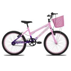 Imagem de Bicicleta Infantil Feminina Aro 20 KOG com Cestinha, Violeta degrade, 