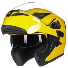 Imagem de Capacete de motocicleta ILM 902 Dual Visor Flip up Modular DOT Yellow
