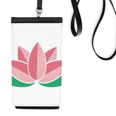 Imagem de Flower Plant Plant Bolsa para celular com flor de lótus e bolso preto para pendurar