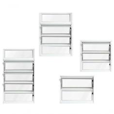 Imagem de Vitro Basculante De Alumínio 1° Secção 0,80 X 0,40 Vmb Cor Branco Linha Soft Modular