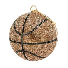 Imagem de ARTLUXE Bolsa clutch de basquete com strass para mulheres, Dourado