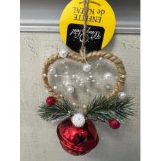 Imagem de Enfeites De Natal Coração Wood Sino 12CmX 9Cm(Um Unidade) - bijoprata,