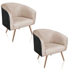 Imagem de Kit 02 Poltronas Stella  Bege
