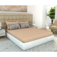 Imagem de Jogo De Lençol Zono Enxovais Cama Queen 3 Peças Malha 100% Algodão Romano Angorá