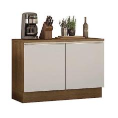 Imagem de Balcão de Pia Madesa Glamy 120 cm 2 Portas (Com Tampo) - Rustic/Branco