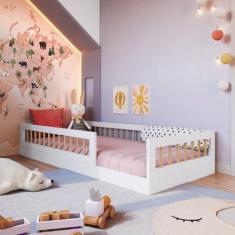Imagem de Cama Montessoriana de Solteiro Affetto Branco