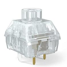 Imagem de Zjmehty Interruptores de teclado transparentes, interruptores Kailh Jellyfish X para teclado mecânico, interruptores clicky/lubrificados/totalmente transparentes de 5 pinos 47gf (clique de água-viva,