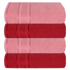 Imagem de Toalha de Banho 100% Algodão Kit 4 Peças 68x130cm Monarca - Appel, Ver