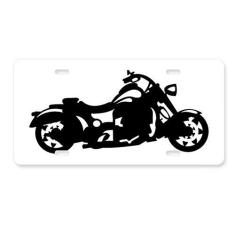 Imagem de DIYthinker Etiqueta de aço inoxidável para decoração de placa de carro com ilustração de motocicleta 