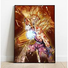 Quadro decorativo Poster Goku Perfil Dragon Ball Anime Arte para