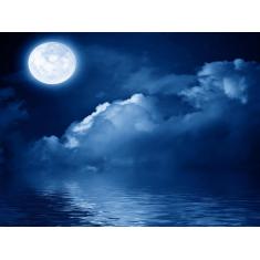 Imagem de Papel De Parede Lua Noite Nuvens Céu 3D Lua52