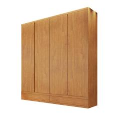 Imagem de Guarda-roupa solteiro 4 portas 5 gavetas MDF - Paris-Nature - Bianchi Móveis