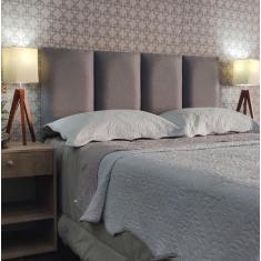 Imagem de Cabeceira Cama Queen Módena V4 Linho Cinza 60 Rbl