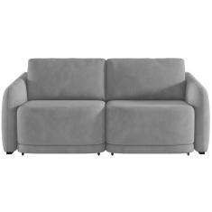 Imagem de Sofá Cama Casal para Sala 176cm Polska K04 Veludo Cinza - Mpozenato