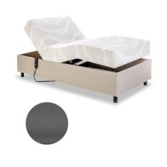 Imagem de Cama Solteiro Centauro Couríssimo Chumbo 97x205x64 Sem Fio - Pilati
