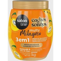 Imagem de Creme Pentear 3 Em 1 Cachos Dos Sonhos Maracujá Salon Line - 1kg
