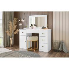 Imagem de Penteadeira Camarim Sonhos C/ Espelho e Led - 5 gavetas - Moval