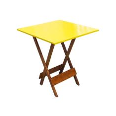 Imagem de Mesa Dobravel em Madeira Robusta 70x70 Yellow