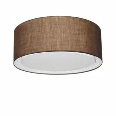 Imagem de Plafon Duplo Cilíndrico Md-3036 Cúpula em Tecido 50x25cm Café - Bivolt