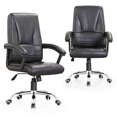 Imagem de Kit 02 Cadeiras De Escritório Com Regulagem De Altura 