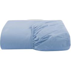 Imagem de Lençol Casal Com Elástico Avulso Percal 200 Fios Azul