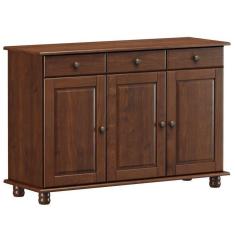 Imagem de Balcao 3 Portas 3 Gavetas Madeira Maciça 8927 Rubi Café fnt