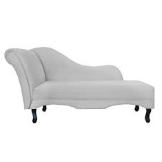 Imagem de Recamier Namoradeira Divã Lado Direito Olivia Suede Branco - DS Estofados