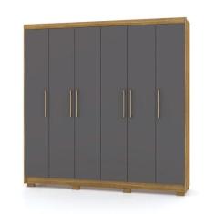 Imagem de Guarda Roupa Casal 6 Portas e 6 Gavetas Recife Nature/Alasca - Pallazio