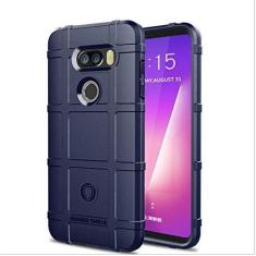 Imagem de Capa para LG V30S Plus, blindagem robusta, material TPU de fibra de carbono, macio antiderrapante macio, anti-impressão digital, capa totalmente protetora para LG V30S Plus