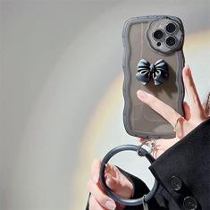 Imagem de Fashion Wave Frame 3D Bow Silicone Soft Ring Shell Para iphone 14 11 12 13 Pro Max Xr 7 8 Plus SE2 Phone Case, Black1, For iphone 7 8 Plus