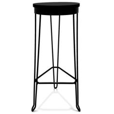 Imagem de Banqueta Alta Banco Guatemala Estilo Industrial - Preto/ Preto - Genus