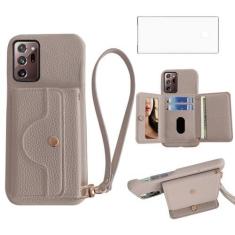Imagem de Asuwish Capa de celular para Samsung Galaxy Note 20 Ultra 5G com protetor de tela e suporte de cartão espelhado, suporte para celular Note20 Plus Notes 20Ultra Note20+ U + 20+ Twenty Not S20 feminino