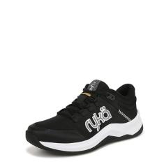 Imagem de Ryka Tênis clássico feminino, Malha preta e tecido, 37