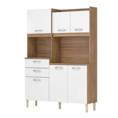 Imagem de Armario De Cozinha Compacta 6P 2G Harmonia Amendola / Branco - Demobil