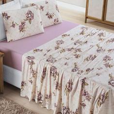 Imagem de Jogo lençol Casal Malha Milly 4 pçs Rosé