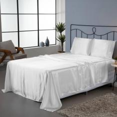 Imagem de Jogo Lençol Queen 4 Pçs Cetim Charmousse Antifrizz Seda