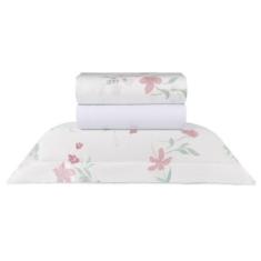 Imagem de Jogo Cama Lençol Queen 300 Fios Naturalle Flores do Cerrado