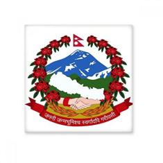 Imagem de Decalque brilhante de ejo de cerâmica com emblema nacional da Ásia do Nepal