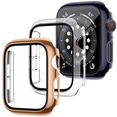 Compre Para apple watch série 6 5 4 3 se 44mm 40mm iwatch caso 42mm 38mm  protetor de tela pára-choques acessórios de relógio apple