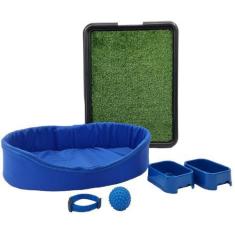 Imagem de Kit Caminha Cachorro Cama Europa Sanitário Grama Pequeno - Supri Pets
