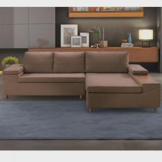 Imagem de Sofá 3 Lugares com Chaise Clássico Estofart