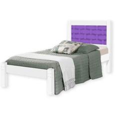 Imagem de Cama Solteiro Laila 100% Mdf Lilás J&A Móveis