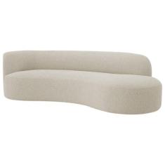 Imagem de Divã Recamier Orgânico Tokyo 180cm Lado Direito Bouclé - Doce Sonho Mó