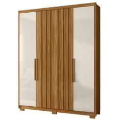 Imagem de Guarda Roupa Califórnia 4 Portas 3 Gavetas Freijó Off White Moval