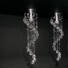 Imagem de Kit 02 Lustres Espiral Legítimos K9 Para Quarto, Corredor Com 40Cm De Altura
