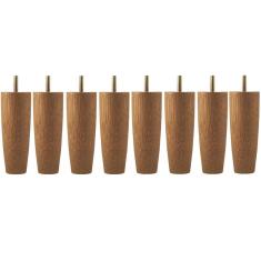 Imagem de Conjunto 8 Pés Para Móveis Cama Casal Pé Para Cama Box Em Madeira