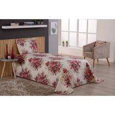 Imagem de Jogo De Cama Cobre Leito Solteiro 2 Peças Estampado Rosa