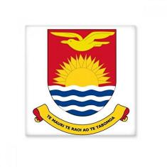Imagem de Decalque brilhante de ejo de cerâmica com emblema nacional da Oceania de Kiribati