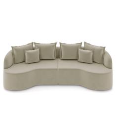 Imagem de Kit 02 Poltronas Decorativas Jade Pés Palito Madeira C-315 Corano Tressê Linho  Claro - Domi